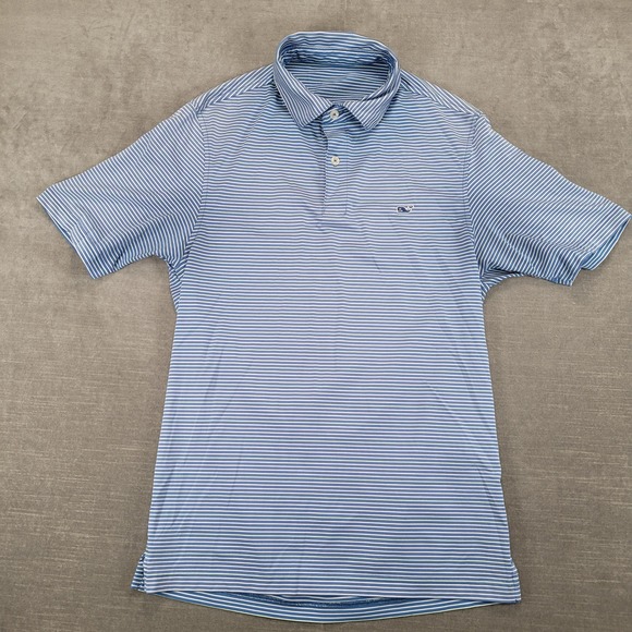 Vineyard Vines Tops - Vineyard Vines Shirt Womens Polo Striped Golf Athletic Short Sleeve Blue Size XS